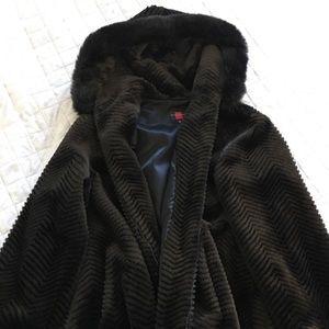 Brown Fur Coat Size L
